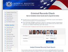 Tablet Screenshot of criminalscheck.com